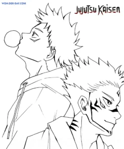 Desenhos de Jujutsu Kaisen para Colorir e Imprimir (PDF Grátis)