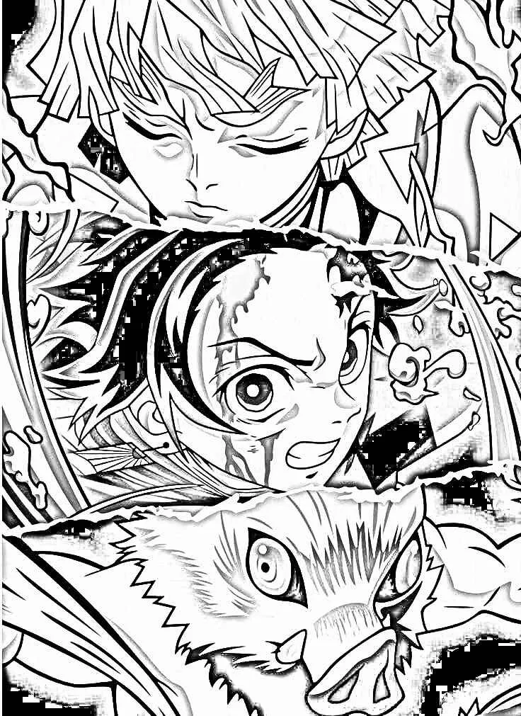 Demon Slayer para colorir