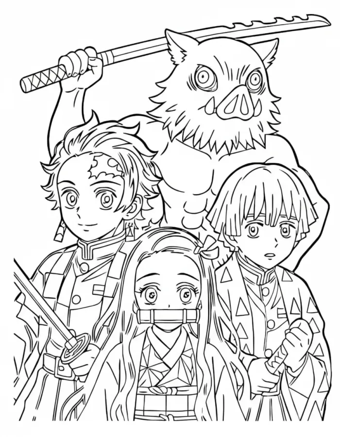 Demon Slayer para colorir
Tanjiro para colorir
Nezuko para colorir
Zenitsu para colorir
Inosuke para colorir
Personagens de Demon Slayer para colorir
