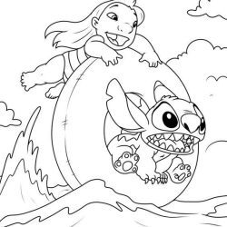 Lilo e Stitch se divertindo juntos