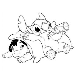 Lilo e Stitch para colorir e imprimir