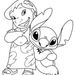 Lilo e Stitch para colorir e imprimir