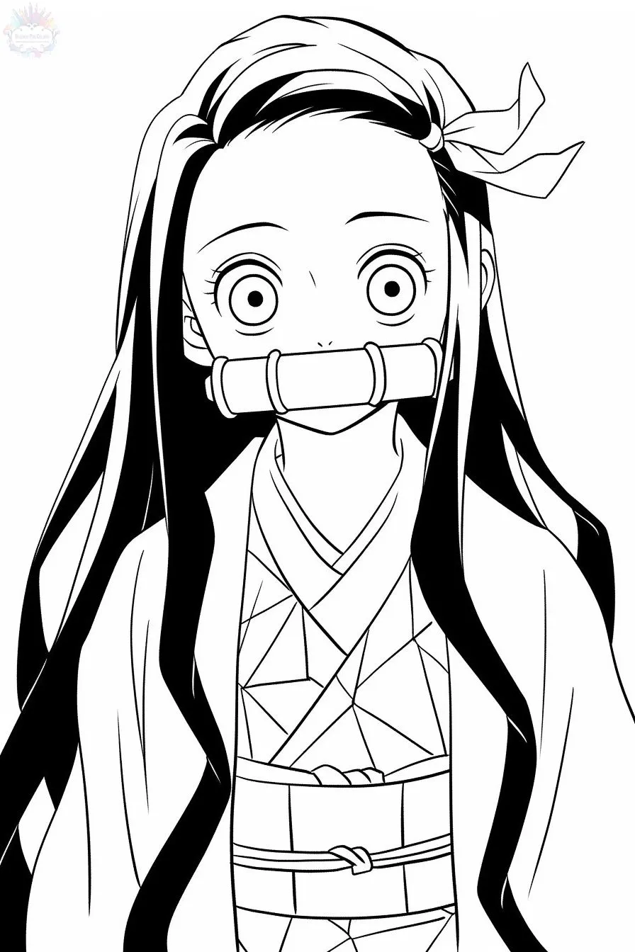 Nezuko para colorir