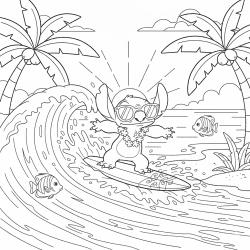 Lilo e Stitch para colorir e imprimir