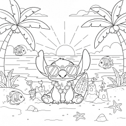 Lilo e Stitch para colorir e imprimir